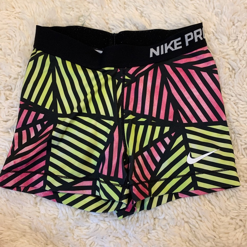 Patterned Nike Pro Spandex Shorts